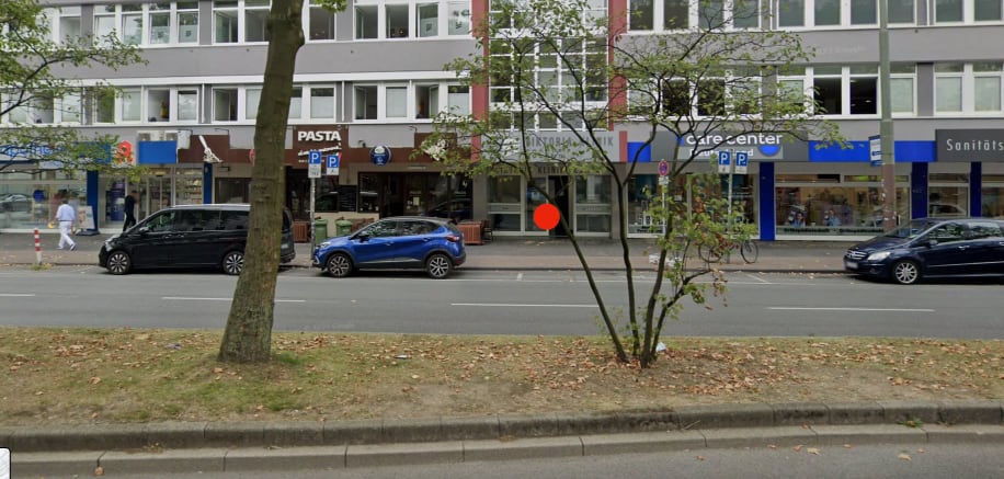 Eingangsbereich der Praxis Reha Pro Med in der Viktoriastraße, Bochum